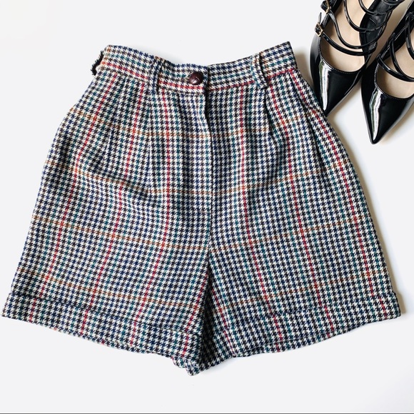 plum Pants - Vintage Plum High Waist Red Black Shorts 🖤❤️